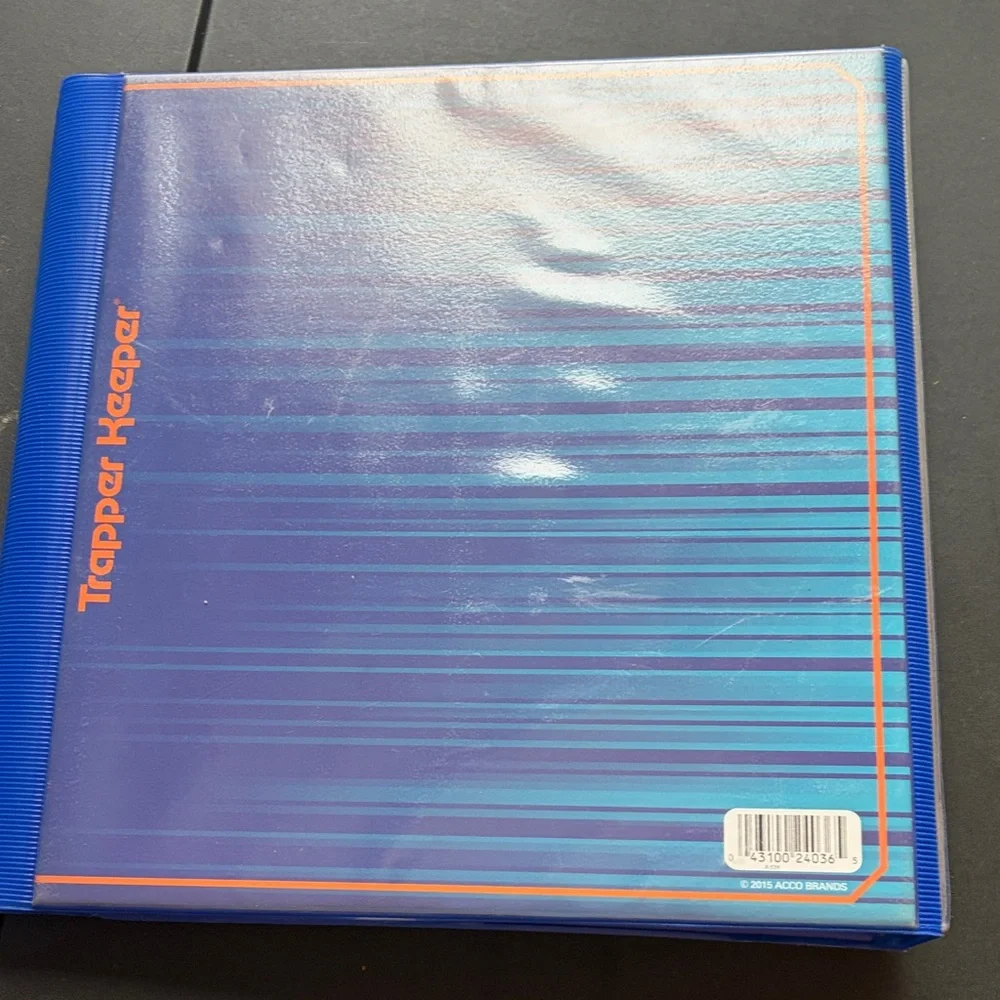 ACCO 2015Trapper Keeper Blue and Orange Binder